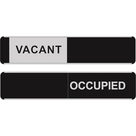 Seco Sliding Door Sign Vacant/Occupied (255x52mm) - Aluminum/PVC