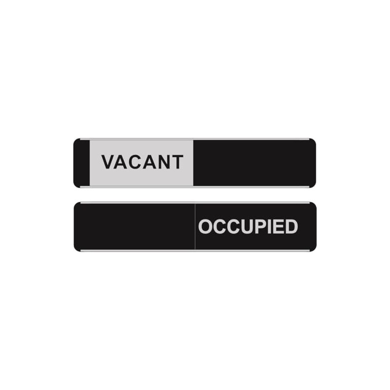 Seco Sliding Door Sign Vacant/Occupied (255x52mm) - Aluminum/PVC