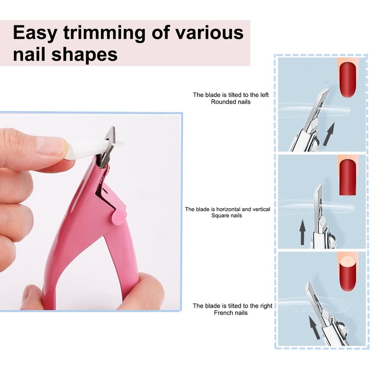 DOETYD Nail Cutter Clippers for False Acrylic Nails Nail Edge