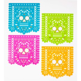 Party Partners Paperboard Drink Coasters Set of 12 Papel Picado