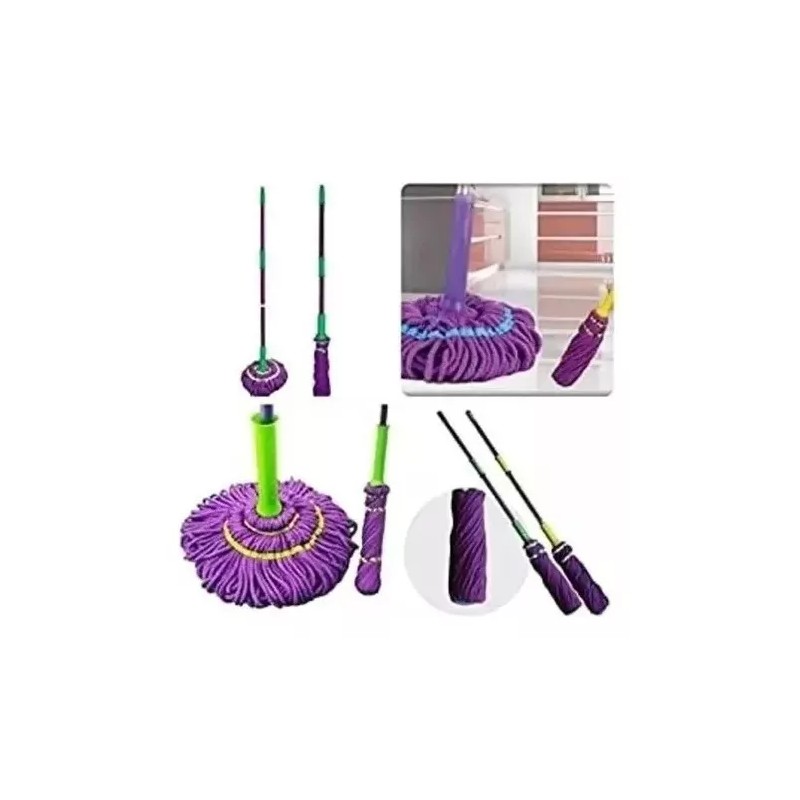 ML 3 Trapeadores Mágicos Auto Exprimibles Retráctil Giratorios