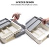 Cutlery Organiser, Expandable, Adjustable Cutlery Storage Compartment, 7 Compartments, Tidy
