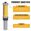 1/2in Shank Flush Trim Bit Double Bearings Straight Milling Cutter