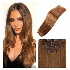 UGOTRAYS Extensiones De Cabello Real 70gr 22in Castaño Marrón Chocola