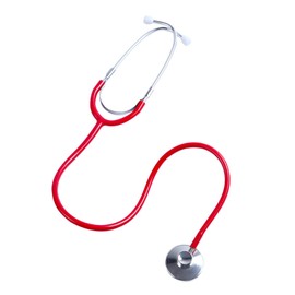 Metal Stethoscope Kids Stethoscope Toy Stethoscope for Role Play Birthday Gifts Medical Toy Red 1PC Tokaneit
