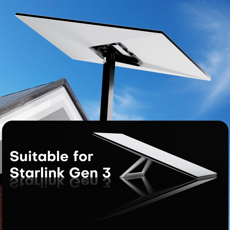 PFNRTH Starlink Gen 3 Mount for Long Eaves,Adjustable Length(Up to