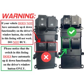 SWITCHDOCTOR Window Master Switch for 2008-2012 Accord Coupe (Single Automatic Up & Down)