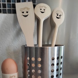 patisse 93360 d'ustensiles de Cuisine sourire Kitchen Utensils Set Wood