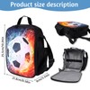FORYNXHWIN Football Lunch Box Bag, Insulated Lunch Bag Boys Girls