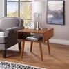 Boraam Zebra Series Alborg End Table, Rich Walnut
