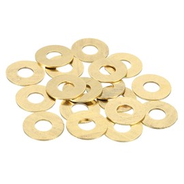 MECCANIXITY 18 Pack Brass Flat Washer, M8 Copper Washers Crush Washer Kit Assortment, 8mm ID, 20mm OD, 1mm Thick for Bolts Screws Machinery Repair, Outdoor Construction