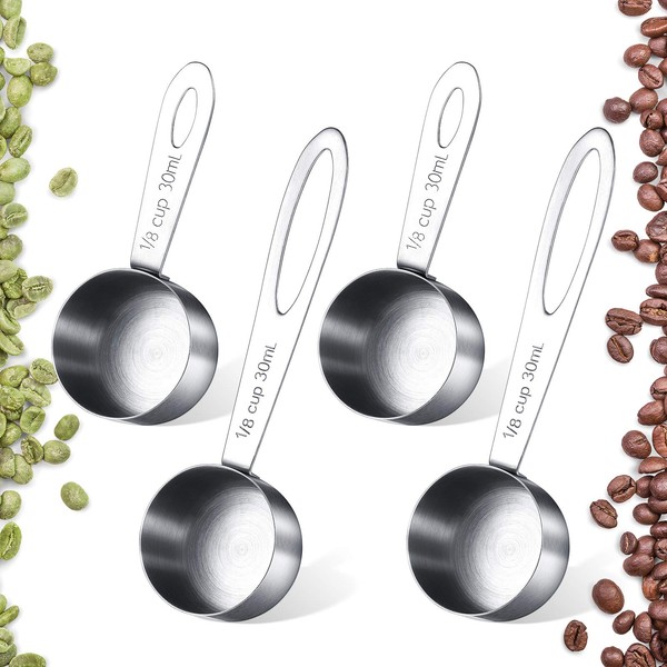 4 Pieces Coffee Scoop Tablespoon Stainless Steel Coffee Measuring Scoops,