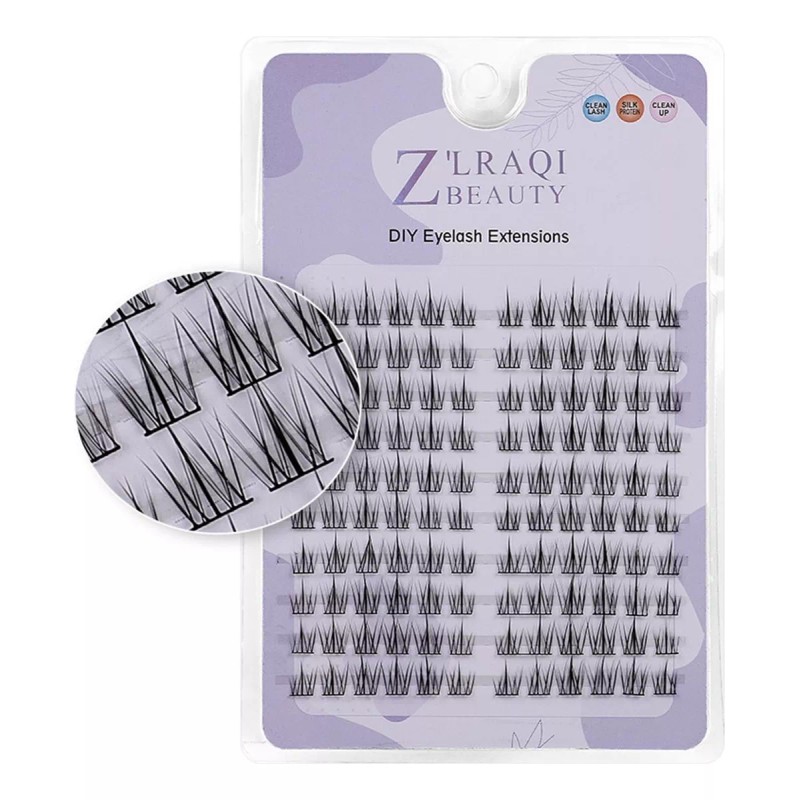 LEZAK Pestañas Postizas Naturales Segmentación Extensiones Lashes