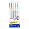 Zebra WKS22-5C Highlighter, Just Fit Mojini Line, Set of 5