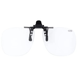 Clip/Curtain/Clip - Adjustment Glasses - Pivoting with Magnification - Various Thicknesses/Sizes (Large, 2.5)