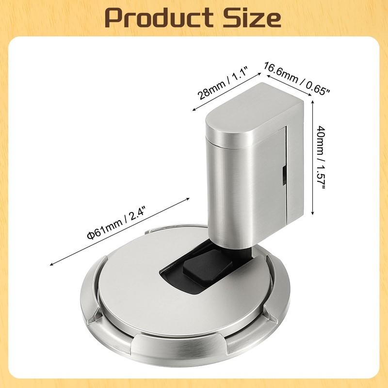 QUARKZMAN Magnetischer Türstopper, leiser magnetischer Bodentürstopper mit Klebstoff, mechanischer Bodentürstopper