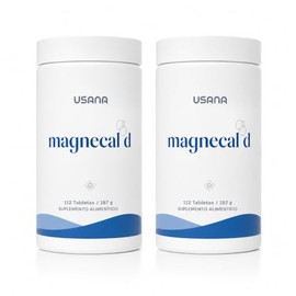 USANA Pack MagneCal D  Paquete de 2 Frascos  Calcio, Magnesio y Vitamina D  Suplemento Alimenticio Original USANA  112 Tabletas por Frasco            