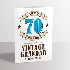 70th Birthday Card for Vintage Grandad Aged 70 Years