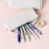 1 White Corduroy Pencil Case, Retro Pencil Case Made of