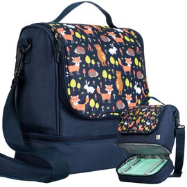 Knuffig - Toniebox bag - with insulated lunch box compartment - extra space for up to 30 Tonies (Fox) (Fox), Fox, shoulder bag
