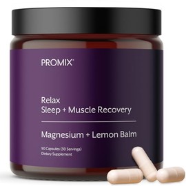 Magnesium Bisglycinate Supplement for Sleep & Muscle Recovery, Calm Support with Organic Lemon Balm Extract, Promotes Relaxation, Deep Sleep, Stress Relief & Muscle Recovery, 90 Capsules