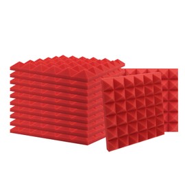 SK Studio Acoustic Foam Convoluted Foam Acoustic Foam Sound Insulation for Sound Studio Sound-Absorbing Damping Wall Foam Pyramid Pack of 12