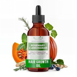 Botanical Green Care Tratamiento Del Cuero Cabelludo Para La Pérdida Del Cabello Con Romero Y Hierba De Limón, Suero De Aceite De Romero Para Mujeres Y Hombres, Mezcla De Aceite Para El Crecimien