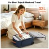 mixi 16 Inch Underseat Carry-On Luggage, Softside Suitcase with Wheels,