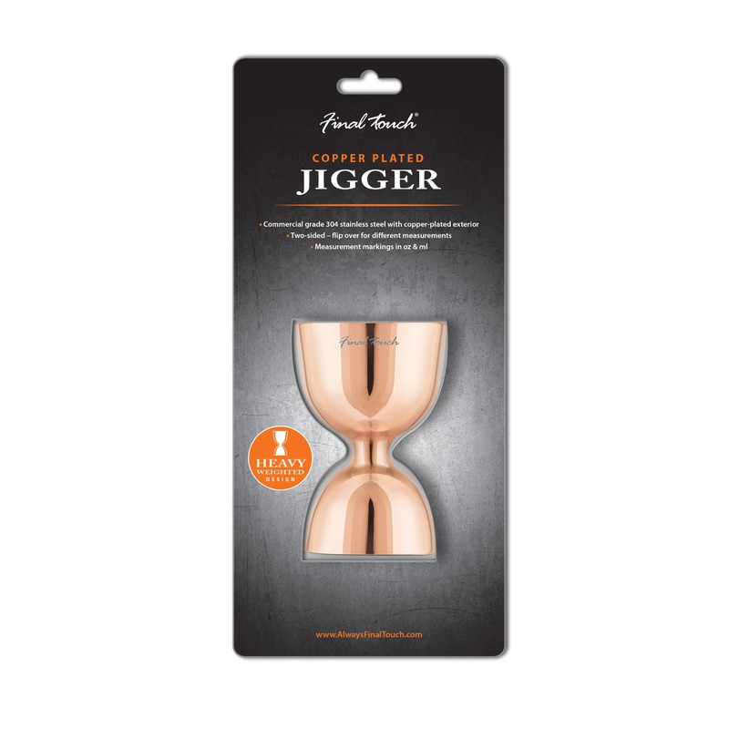 Final Touch Copper Plated Double Jigger - Stainless Steel (FTA7034-17)