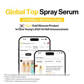 d'alba Piedmont Italian White Truffle First Spray Serum, Vegan Skin Care, Hydrating Face Moisturizer, Glow Serum for Radiant Skin, Non Comedogenic, All In One Mist, Korean Skin Care (1.69 fl oz.)