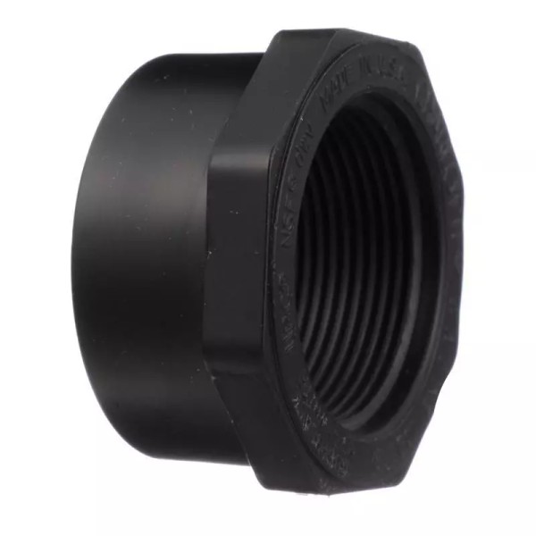 Charlotte Pipe ABS001080800 DWV ABS Flush Bushing 2 Spigot x