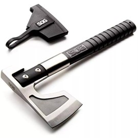 SOG Camp Axe- Compact Camping and Survival Hatchet/Hammer Tool with Sheath and