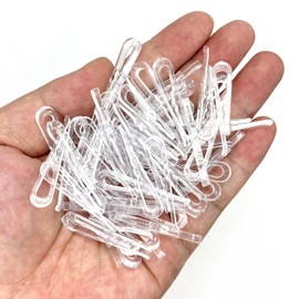 100 Pcs Clear Plastic Clips, Alligator Clips for Crafts,1.5 Inch Clear Fabric Clips Shirt Clips Plastic Clothespins, Clothes Ties Socks Pants Shirts Transparent Plastic Clips