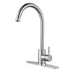 Kohonby Single Handle High Arc Brushed Nickel Kitchen Faucet Stainless