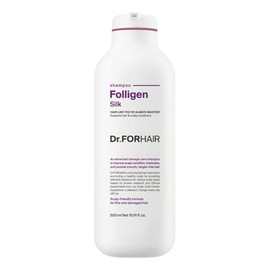 DR.FORHAIR Folligen Silk Shampoo 16.9 Fl Oz 500 Ml Para Adelgazamiento Del Cabello Cutículas Dañadas Cuidado Del Crecimiento Tratamiento Sulfato