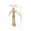 Wooden Figure Manikin with Flexible Joints Human Mannequin Sketch Art
