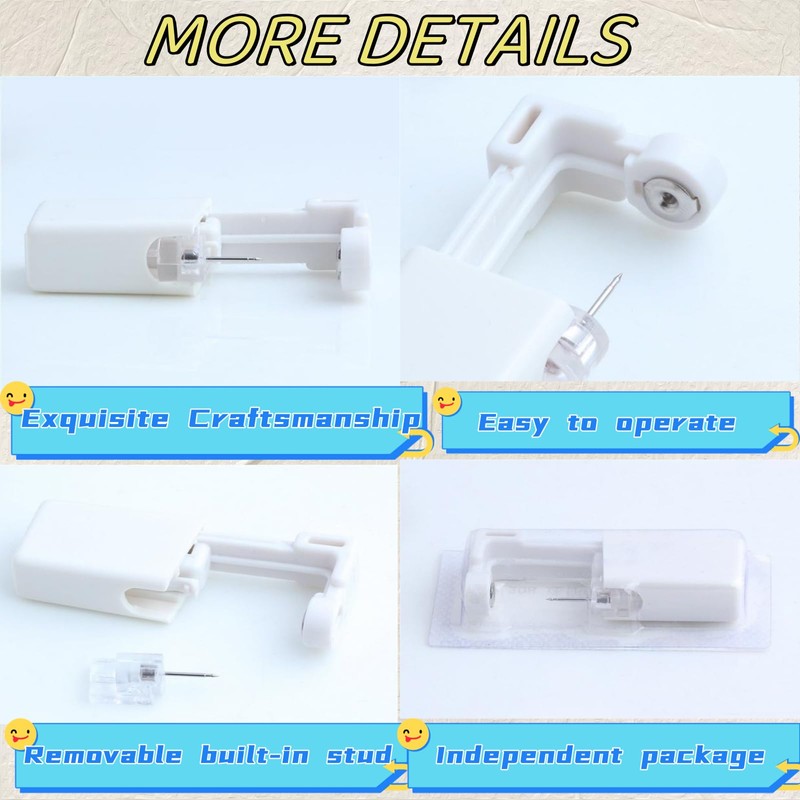 4 Pcs Ear Piercing Kit - Self Disposable Ear Piercing