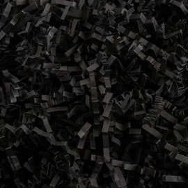 MagicWater Supply - 2 oz - Black - Crinkle Cut Paper Shred Filler great for Gift Wrapping, Basket Filling, Birthdays, Weddings, Anniversaries, Valentines Day, and other occasions…