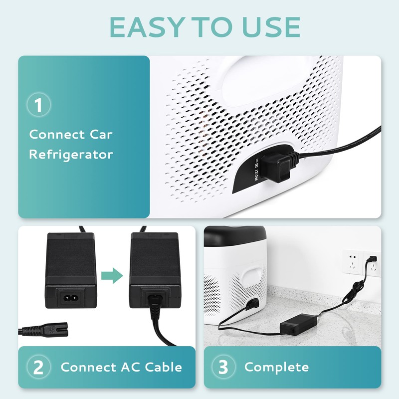 EUHOMY AC Power Cord, 110-240V AC Power Adapter for 12V