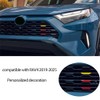 3Pcs Stripe Grille Emblem Badge Sticker Adhesive Emblem Exterior Body