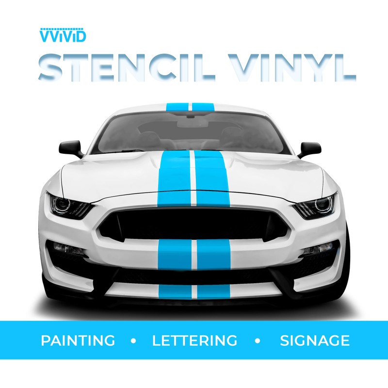 VViViD Blue Stencil Vinyl Masking Tape Roll Film with Anti-Bleed