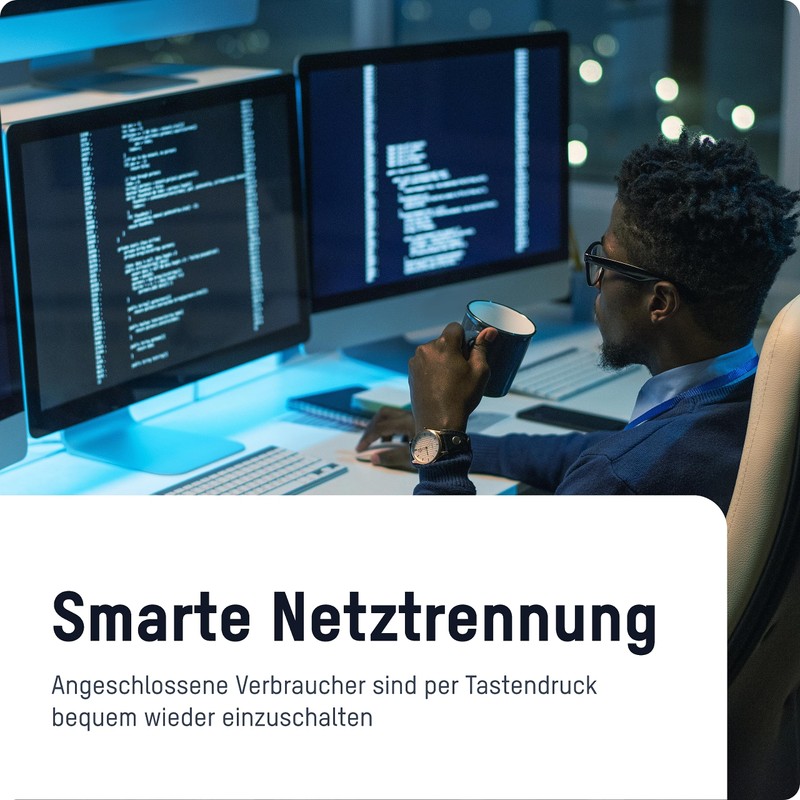 ANSMANN Energy-Saving AES3.2 Power Socket Adaptor, Programmable Switchable Power Socket