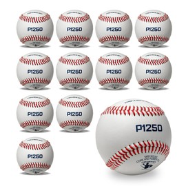 PowerNet Corbin Carroll P1250 Competition Grade Baseball 12-Pack, Raised Seams, One Dozen, Durable Quality Leather, Yarn Wound Cork and Rubber Pill