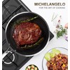 MICHELANGELO 12 Inch Frying Pan with Lid, Stainless Steel Frying