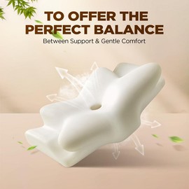 Emircey Home Memory Foam Pillow -  Memory Foam for Comfortable Sleep,  Pillow for Deep Sleep, Different Sleep Positions, Bedding for Home Bedroom School Dormitory, Mother's Day Gifts for Her - Color: White