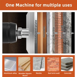 Concrete Nail Gun Kits with 100pcs Round Nails, 5 Speed Adjustable Manual Steel Nail Gun Tool, Wall Fastening Power Tool, Portable Nail Shooting Machine for Ceiling Wire Slotting (Orange)