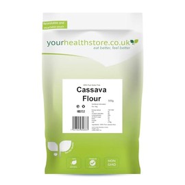 yourhealthstore Cassava Flour 500g, Gluten Free, Premium Quality All Purpose Flour.