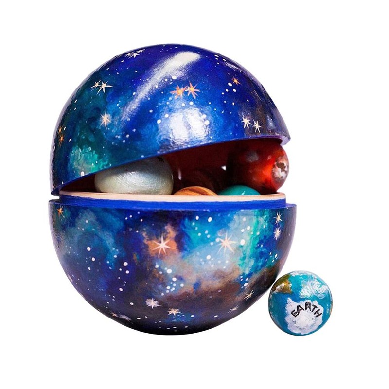 Solar System Model Ball Kit Wooden Solar System Ball Planet