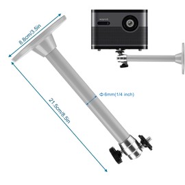 JSMTKJ Universal Ceiling Mount for Projector, Mini Projector Ceiling Mount, Aluminium Alloy Projector Mount, Wall Ceiling Mount for Projector, Wall Ceiling Mount