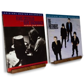 Optage Audio Vinyl Record Shelf – Solid Walnut with Self Drilling Keyhole Screws – Wall Mounted Now Playing Stand: Floating LP Shelf: Album Display Storage and Organization